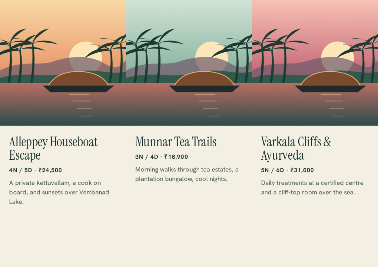 Monsoon Travel A4 trifold brochure